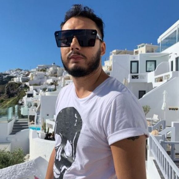 Oversized Gradient Square Sunglasses Men Women Flat Top Fashion - Picture 2 of 5